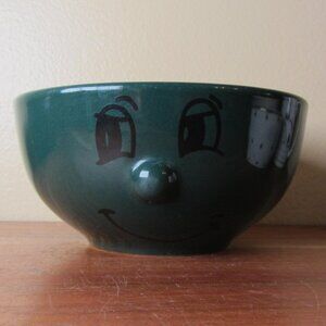 20 oz mulberry home funny face bowl like livingware forest green (W6427)